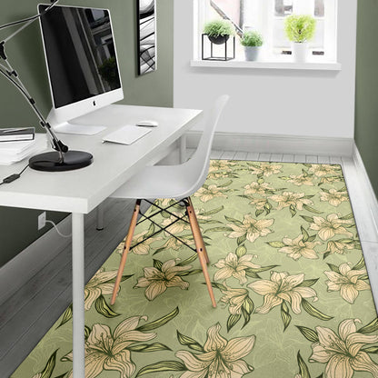 Lily Pattern Print Design LY06 Area Rugs