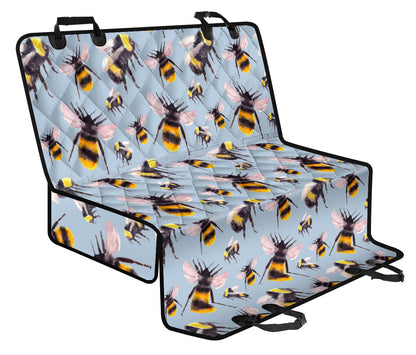 Bee Pattern Print Design BEE08 Rear Dog  Seat Cover