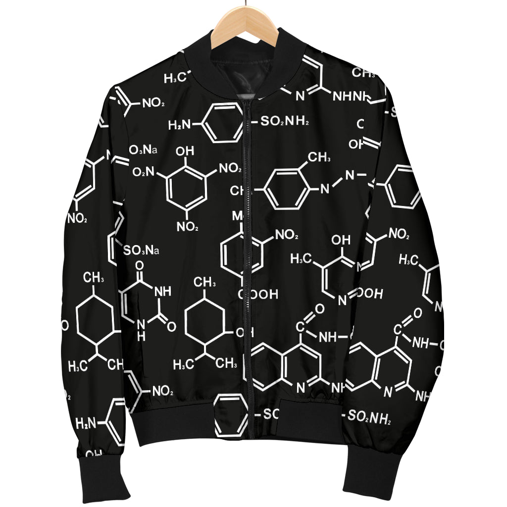 Chemical Pattern Print Design 02 Women's Bomber Jacket