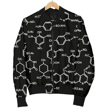 Chemical Pattern Print Design 02 Women's Bomber Jacket
