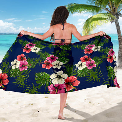 Hibiscus Pattern Print Design HB028 Sarong Pareo Wrap