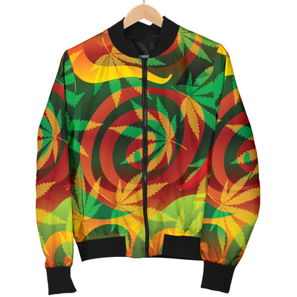 Rastafarian Pattern Print Design A01 Women's Bomber Jacket