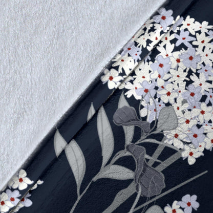 Hydrangea Pattern Print Design HD07 Fleece Blanket