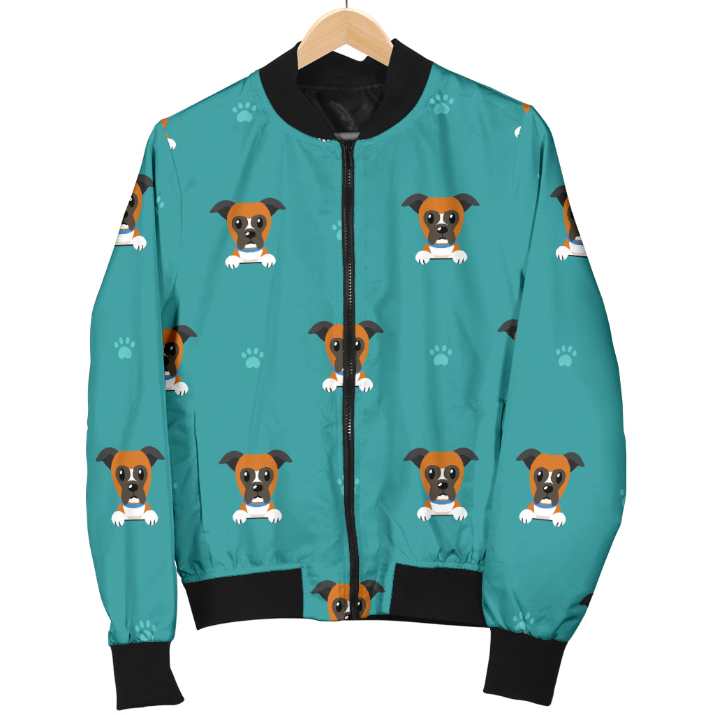Boxers Pattern Print Design 03 Women's Bomber Jacket