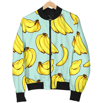 Banana Pattern Print Design BA04 Women Bomber Jacket