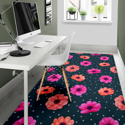 Anemone Pattern Print Design AM08 Area Rugs