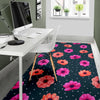 Anemone Pattern Print Design AM08 Area Rugs