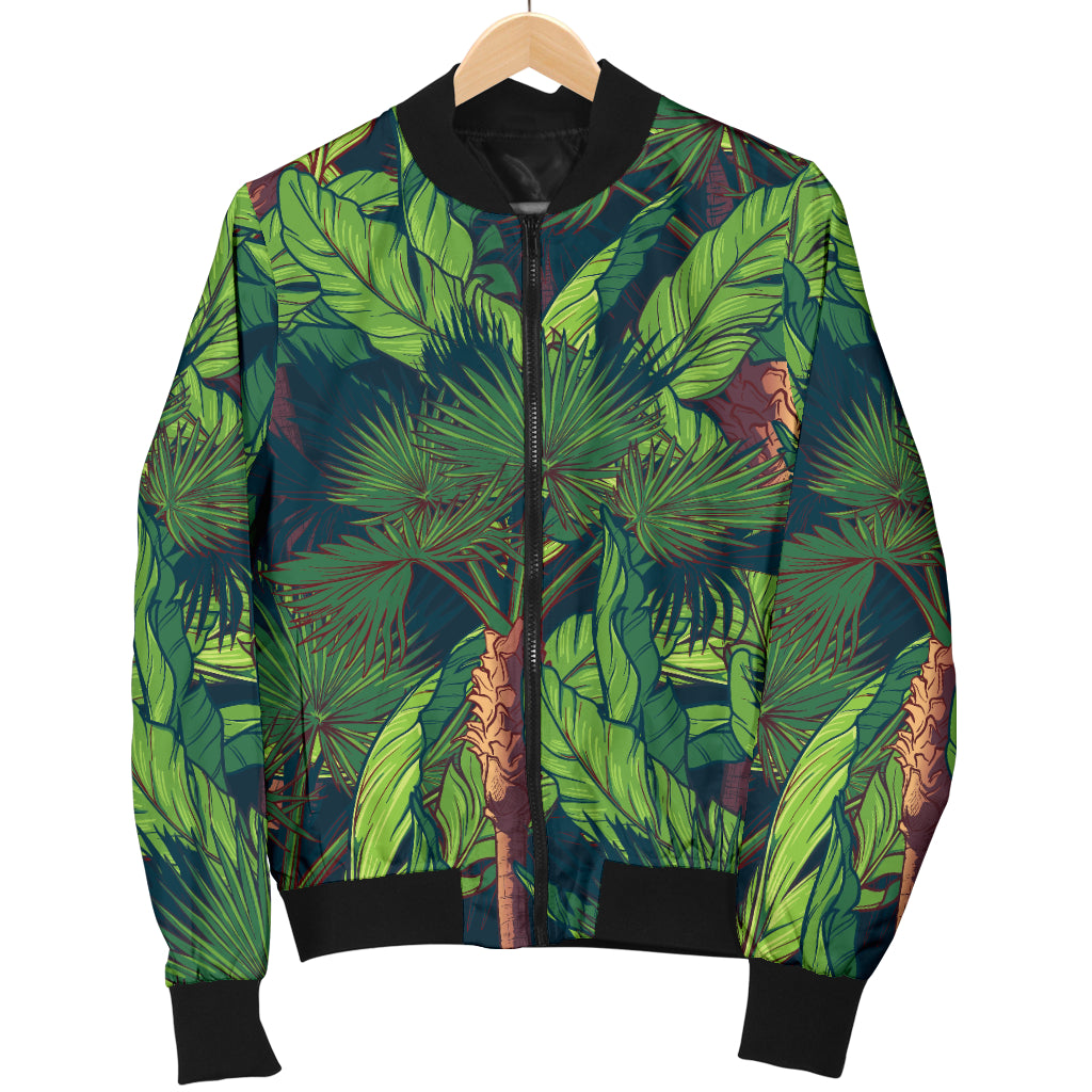 Rainforest Pattern Print Design A01 Women's Bomber Jacket