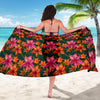 Amaryllis Pattern Print Design AL01 Sarong Pareo Wrap