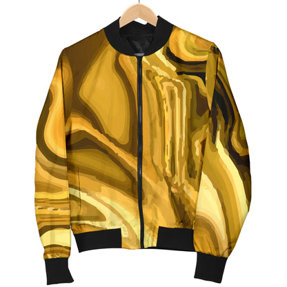 Liquid Pattern Print Design 03 Women's Bomber Jacket