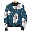 Polar Bear Pattern Print Design PB05 Men Bomber Jacket