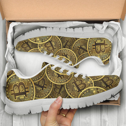 Bitcoin Pattern Print Design DO01 Sneakers White Bottom Shoes