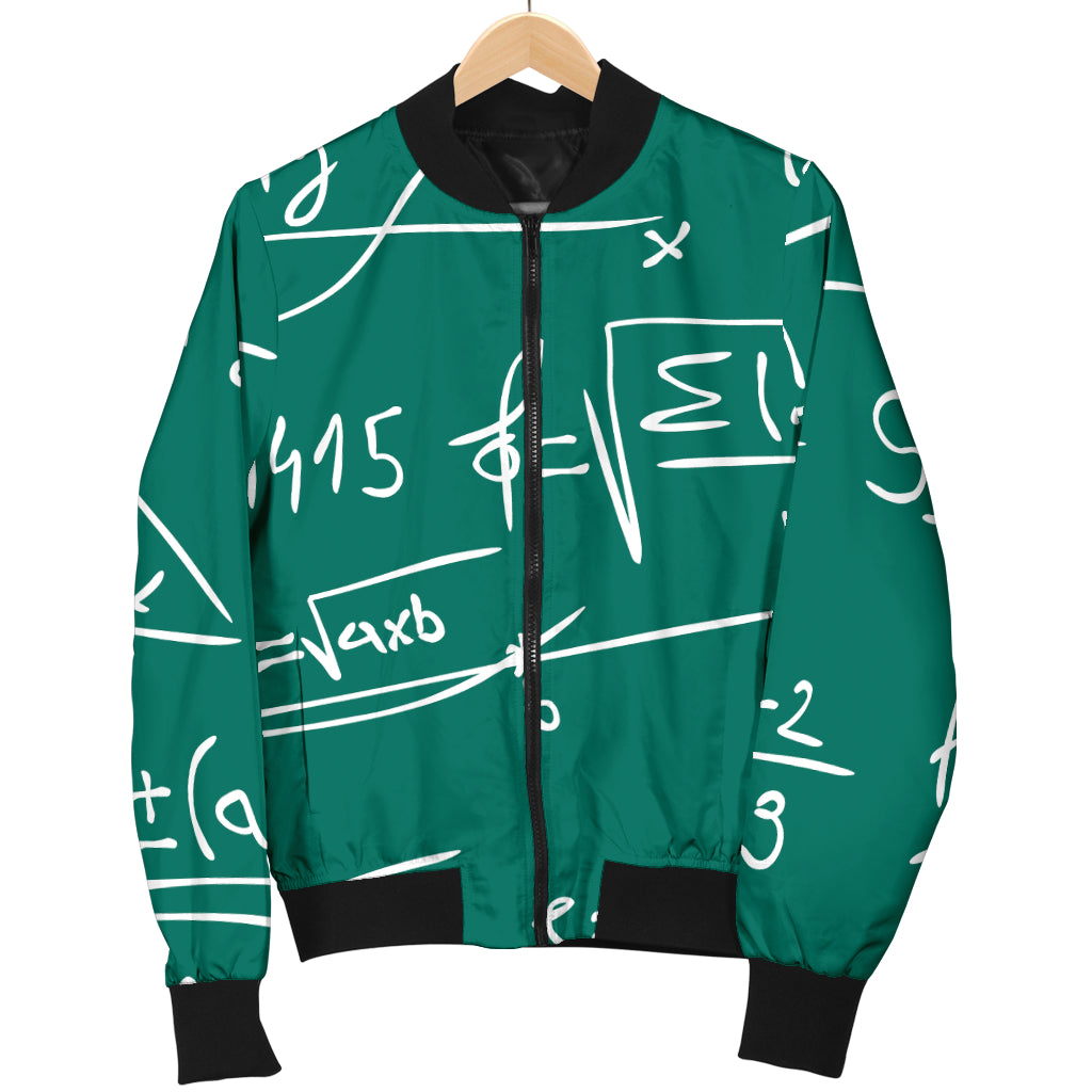 Math Pattern Print Design 01 Women's Bomber Jacket