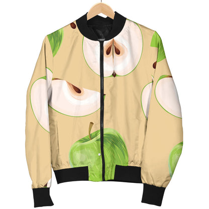 Apple Pattern Print Design AP07 Men Bomber Jacket