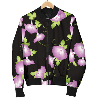 Morning Glory Pattern Print Design MG02 Men Bomber Jacket
