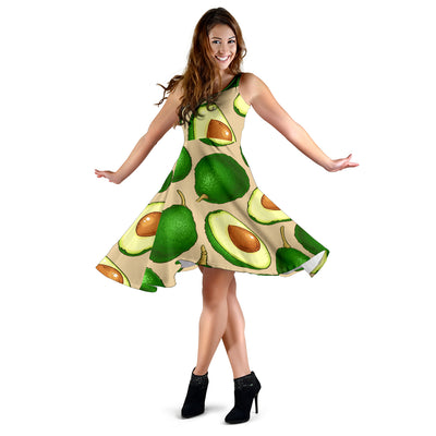 Avocado Pattern Print Design AC010 Midi Dress