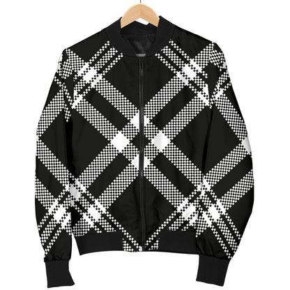 Madras Pattern Print Design 03 Women's Bomber Jacket