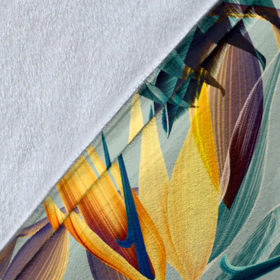 Tropical Flower Pattern Print Design TF022 Fleece Blanket