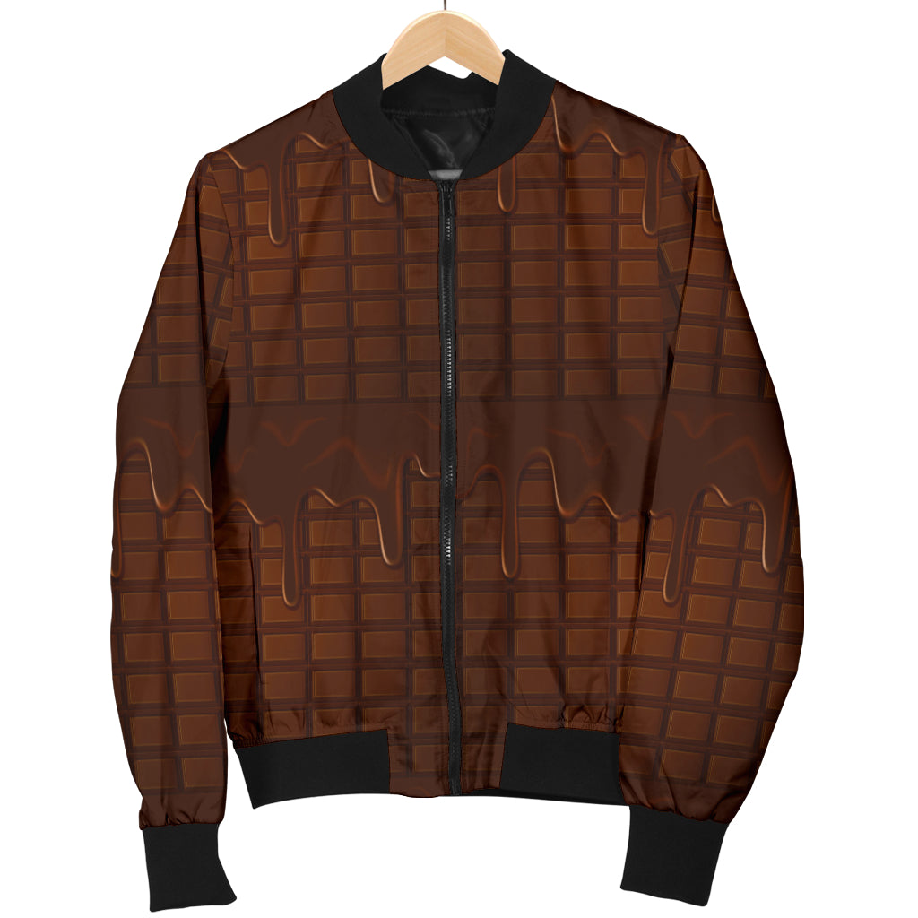 Chocolate Pattern Print Design 01 Women's Bomber Jacket