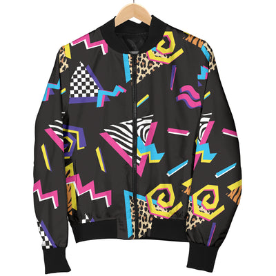 80s Pattern Print Design 3 Women's Bomber Jacket