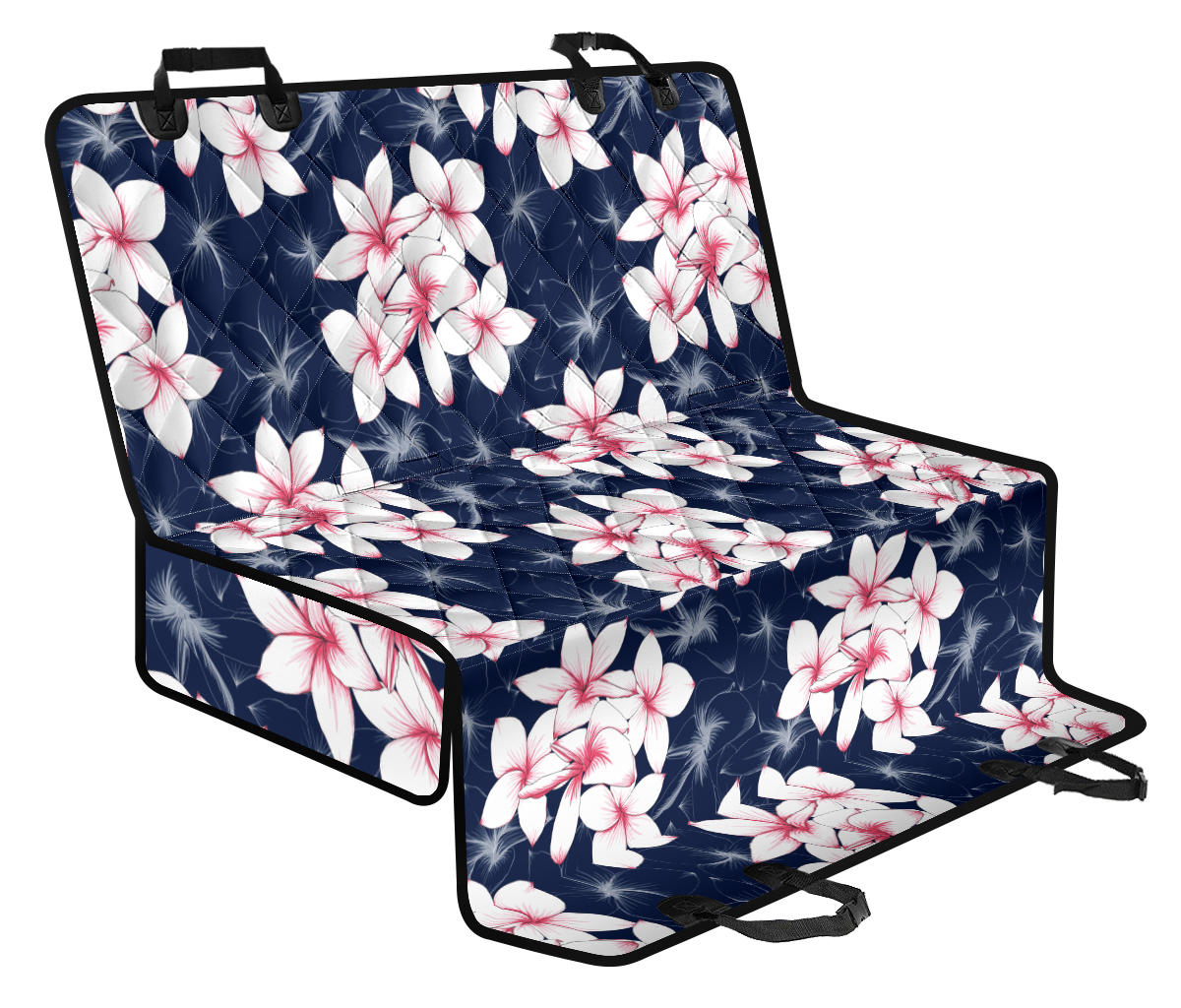 Plumeria Pattern Print Design PM017 Rear Dog  Seat Cover