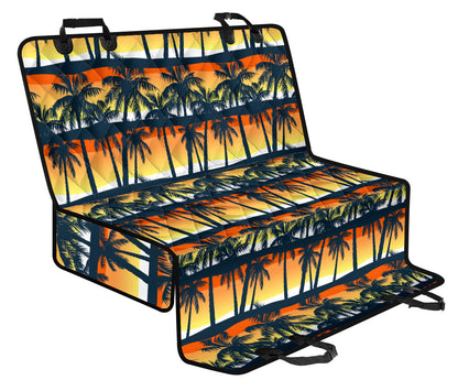 Palm Tree Pattern Print Design PT011 Rear Dog  Seat Cover