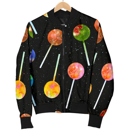 Lollipop Pattern Print Design LL04 Men Bomber Jacket