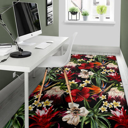 Summer Floral Pattern Print Design SF03 Area Rugs