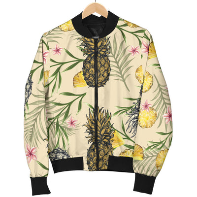 Pineapple Pattern Print Design PP012 Men Bomber Jacket