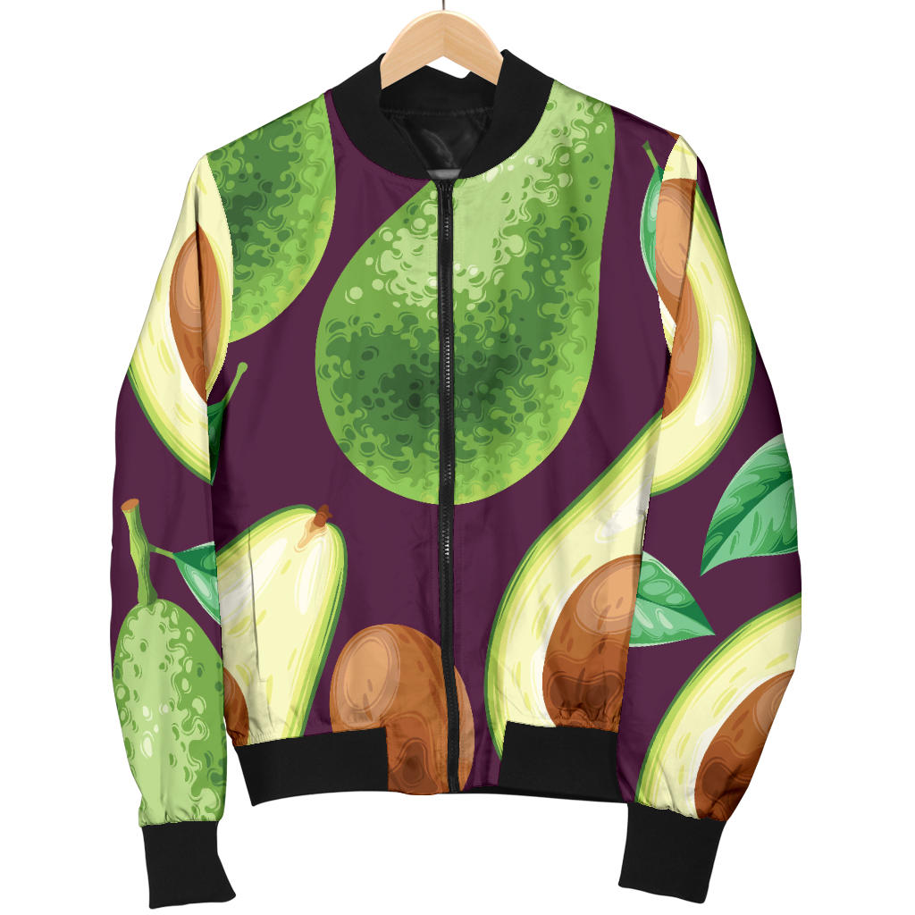 Avocado Pattern Print Design AC08 Men Bomber Jacket
