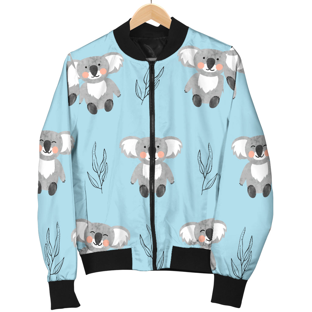 Koala Pattern Print Design 01 Women's Bomber Jacket