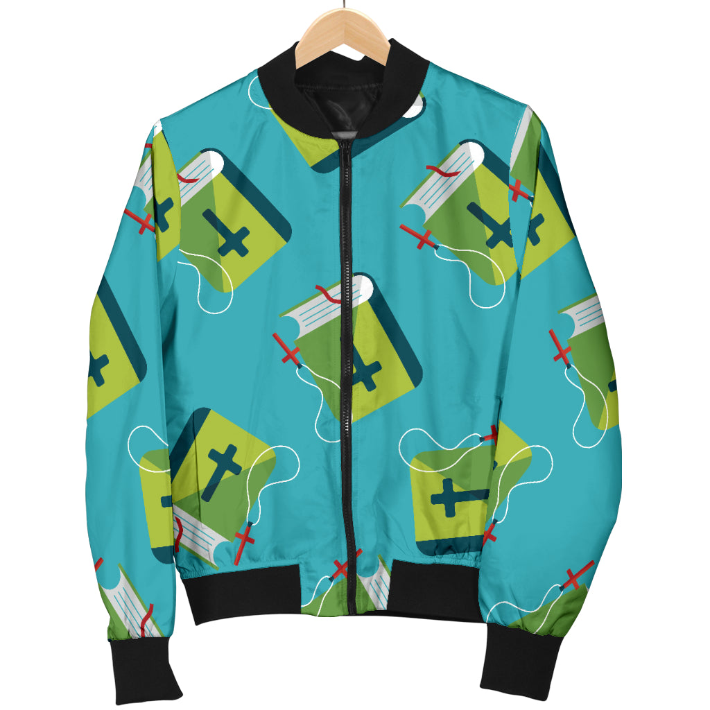 Bible Pattern Print Design 01 Women's Bomber Jacket