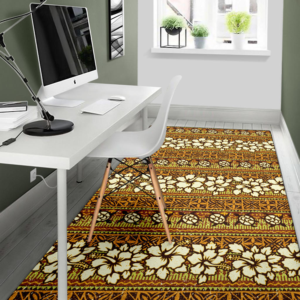 Hawaiian Themed Pattern Print Design H015 Area Rugs