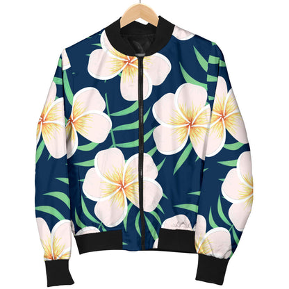 Pink Plumeria Pattern Print Design PM016 Men Bomber Jacket