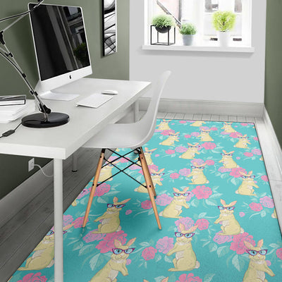 Rabbit Pattern Print Design RB05 Area Rugs