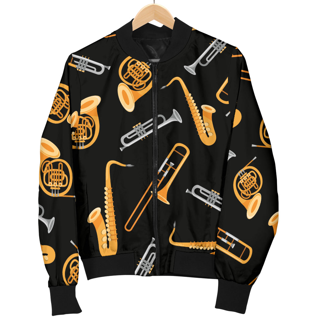 Jazz Pattern Print Design 01 Women's Bomber Jacket