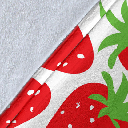 Strawberry Pattern Print Design SB01 Fleece Blanket
