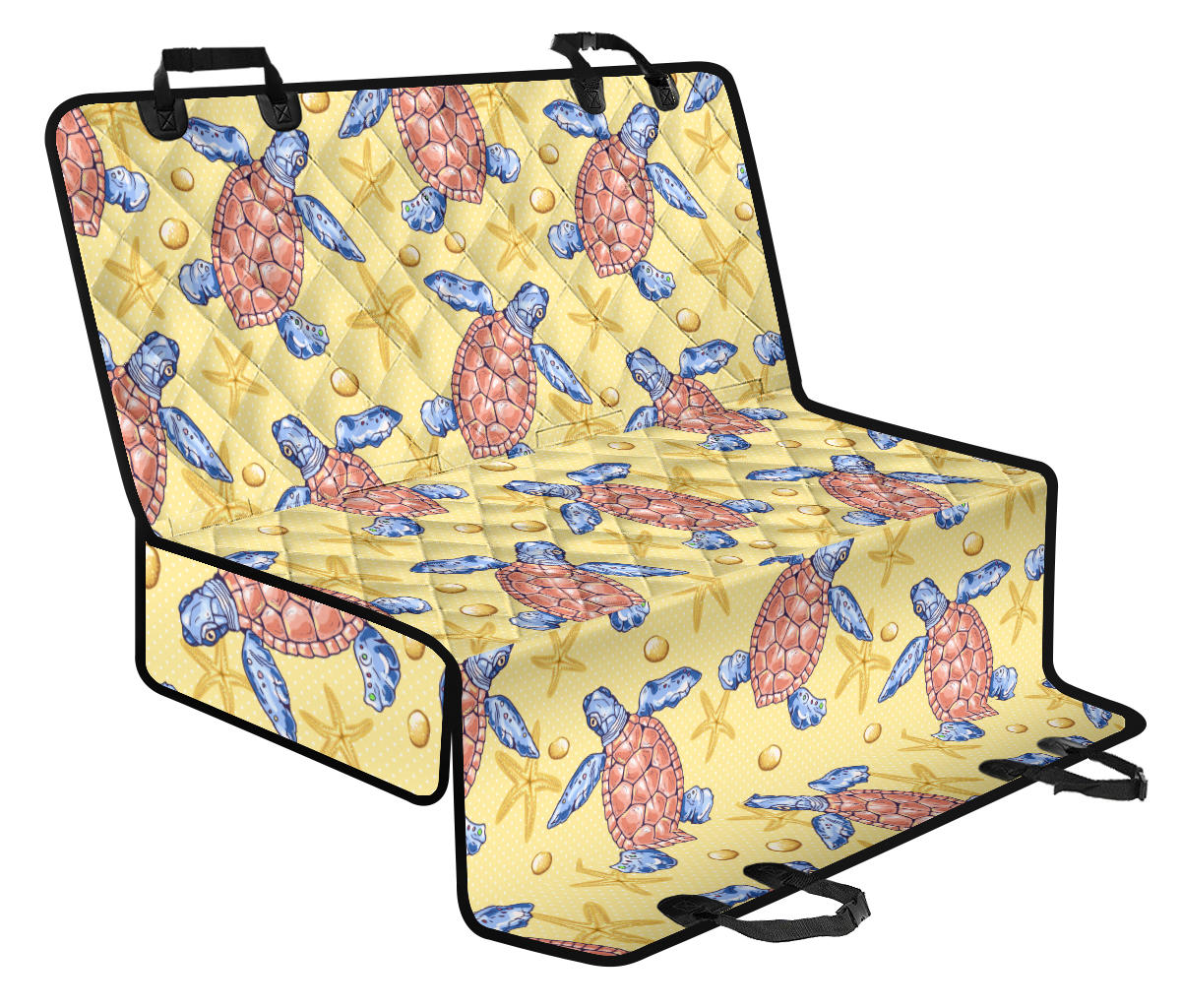 Sea Turtle Pattern Print Design T06 Rear Dog  Seat Cover