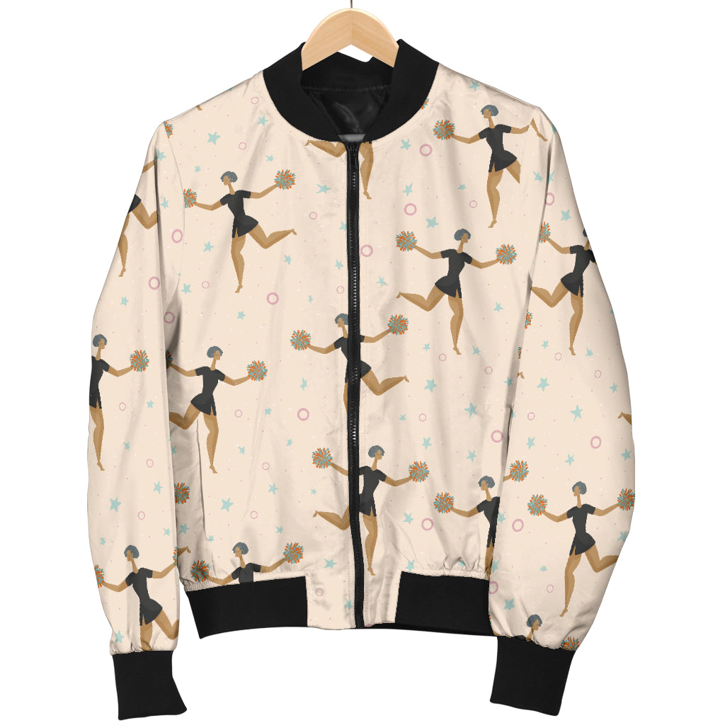 Cheerleader Pattern Print Design 03 Women's Bomber Jacket