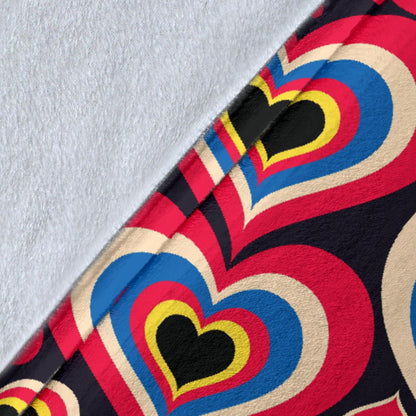 Heart Pattern Print Design HE08 Fleece Blanket