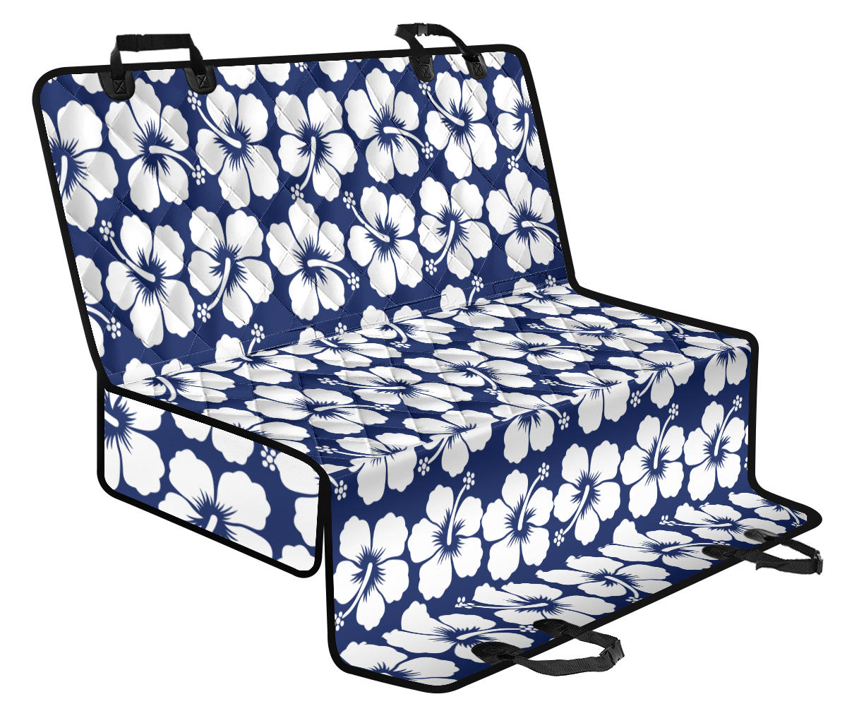 Hibiscus Pattern Print Design HB013 Rear Dog  Seat Cover