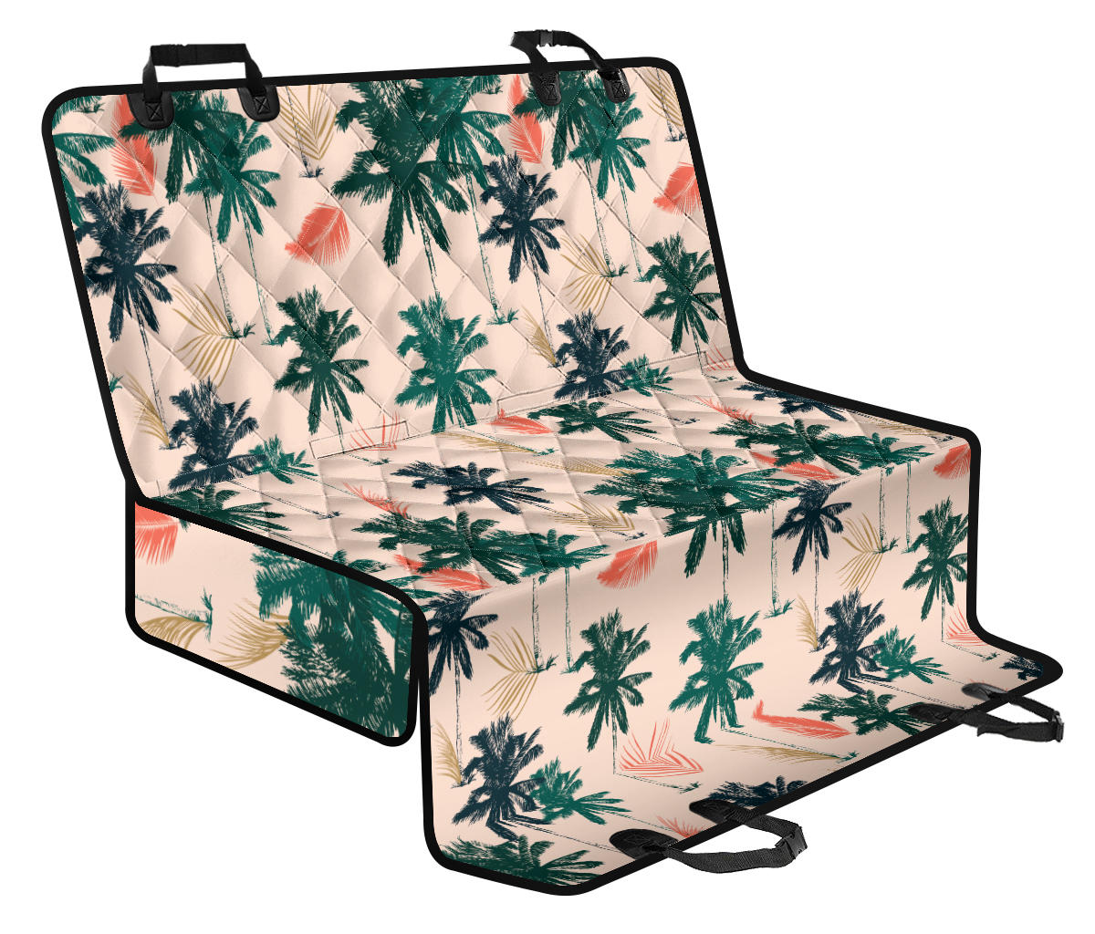 Palm Tree Pattern Print Design PT014 Rear Dog  Seat Cover