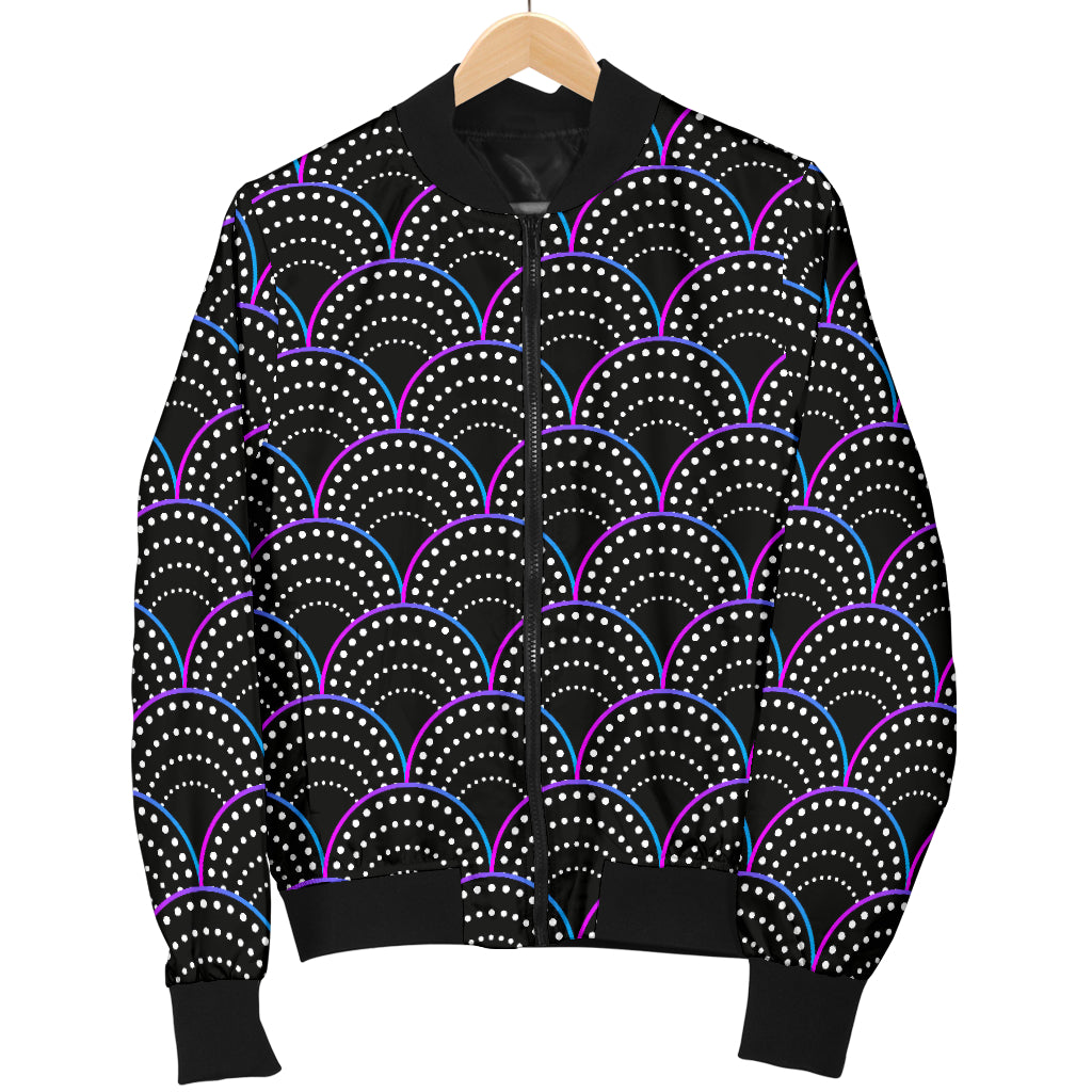 Mermaid Pattern Print Design 09 Women's Bomber Jacket