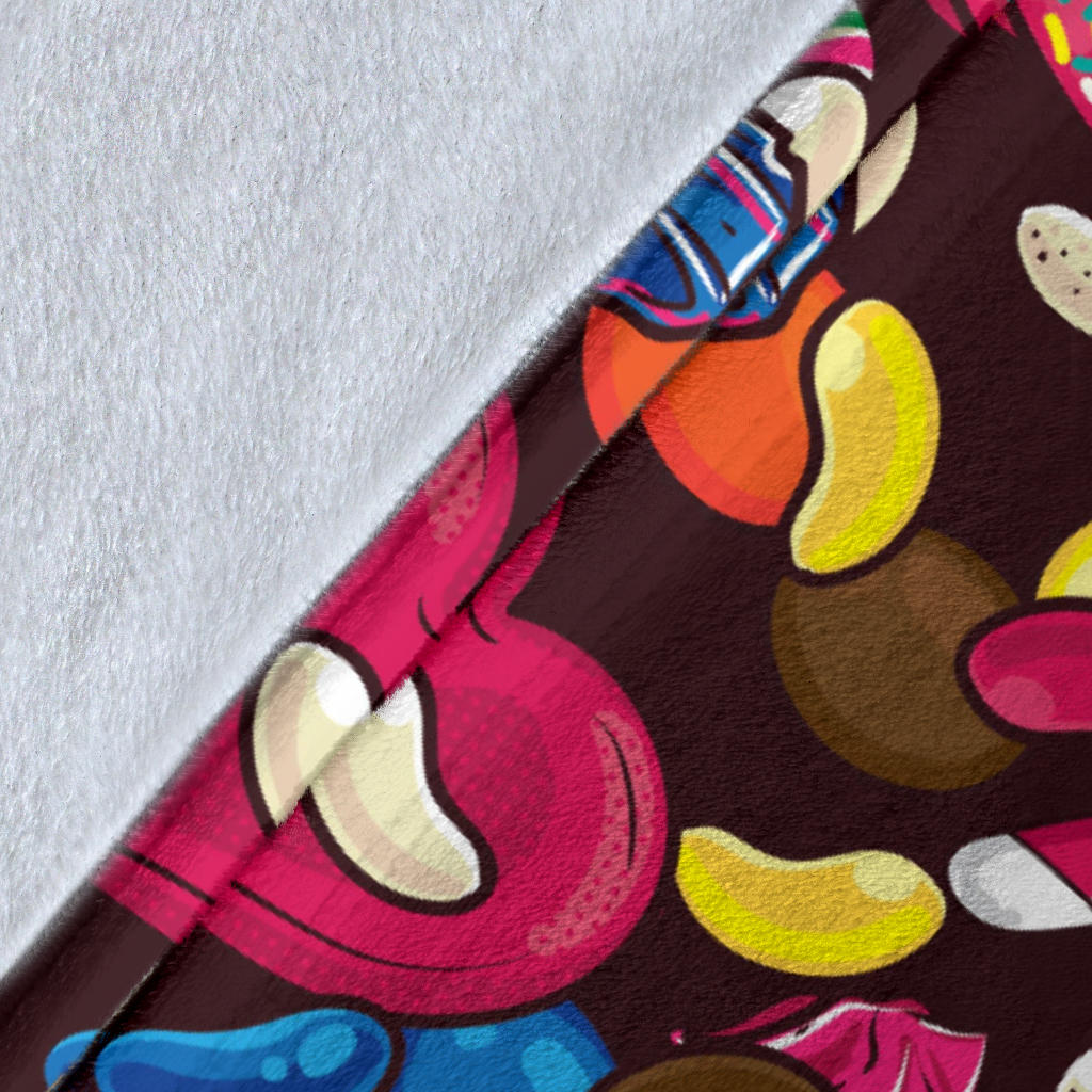 Candy Pattern Print Design CA02 Fleece Blanket