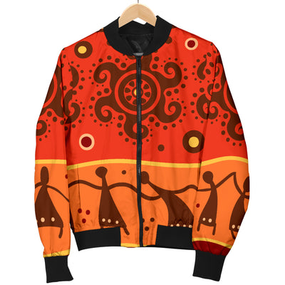 African Pattern Print Design 04 Women's Bomber Jacket