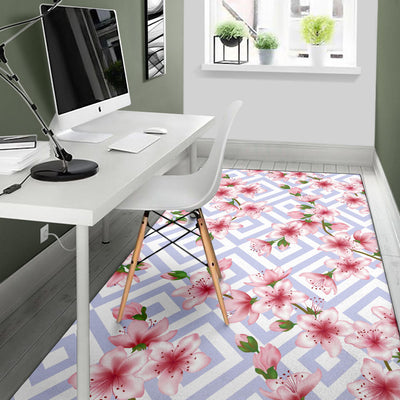 Cherry Blossom Pattern Print Design CB07 Area Rugs