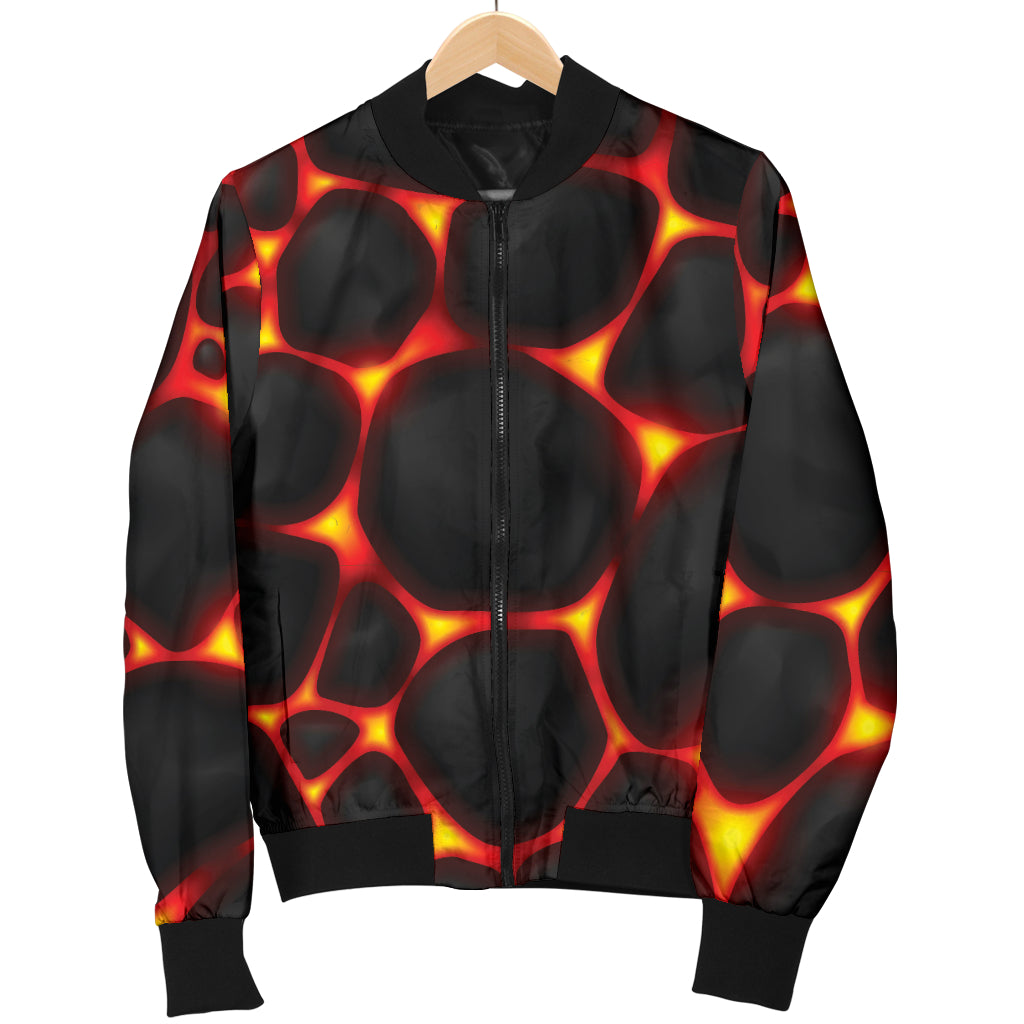 Lava Pattern Print Design 01 Women's Bomber Jacket