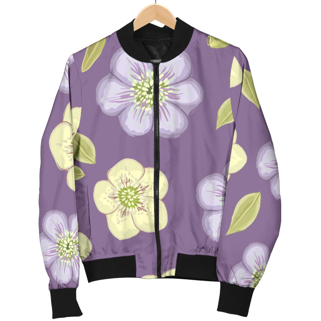 Anemone Pattern Print Design AM013 Men Bomber Jacket