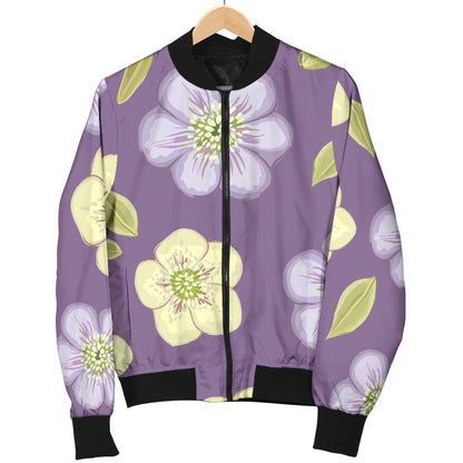 Anemone Pattern Print Design AM013 Men Bomber Jacket