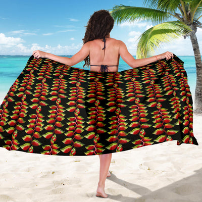 Heliconia Pattern Print Design HL05 Sarong Pareo Wrap